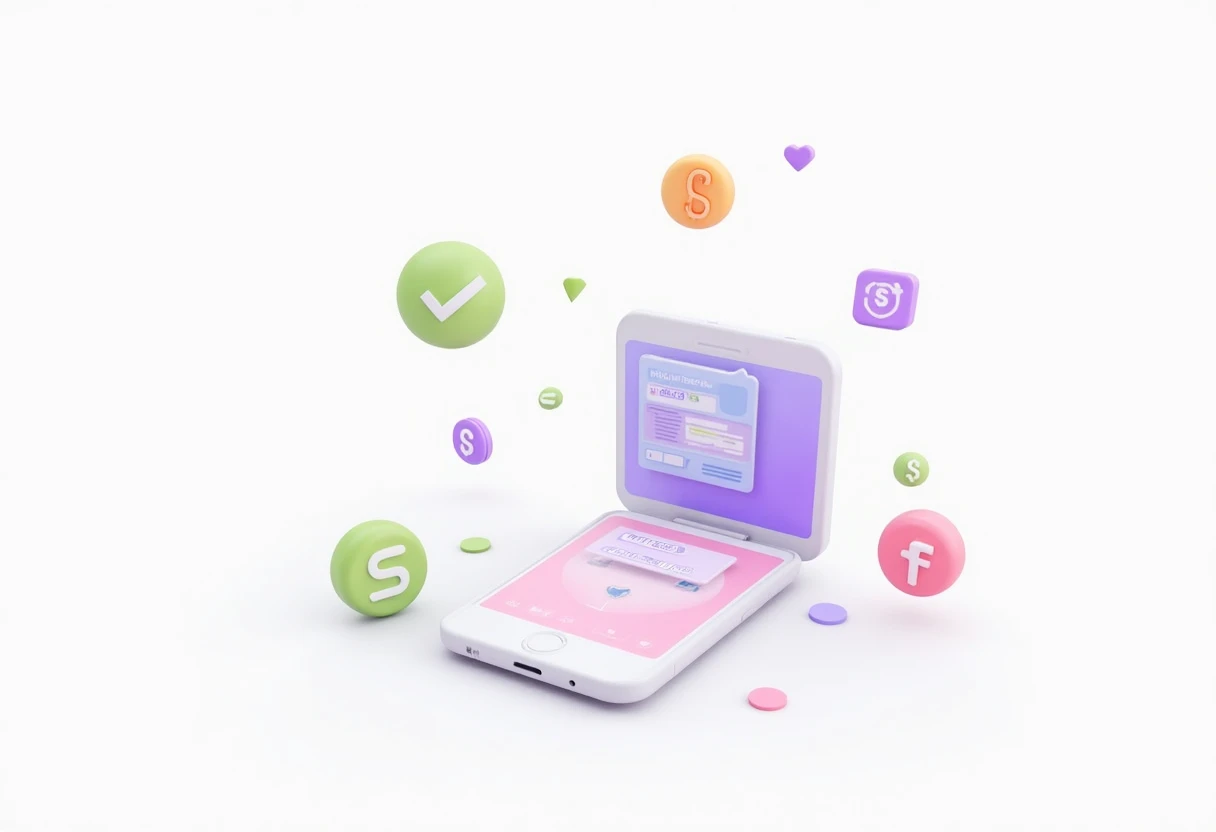 Abstract budgeting app icons